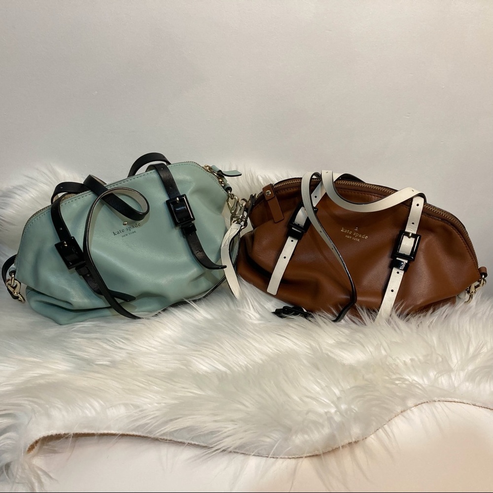 Kate Spade Robin Egg And Brown Waverley St. Drew Satchels Bundle - Picture 1 of 16